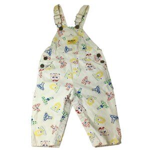 Vintage Oshkosh B'Gosh Vestbak Bib Overalls 18 months USA Cotton Zebra Lion Bibs